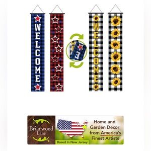 Briarwood Lane
Sunflower/Patriotic Reversible Door Banner